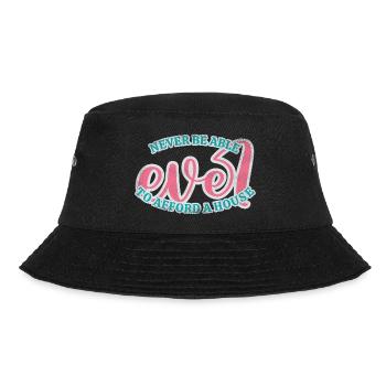 Can't afford a house - Bucket Hat - Schwarz - Vorne - Lela (165cm)