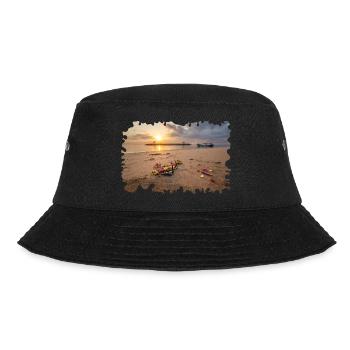 Sunrise offerings on Bali beach - Bucket Hat - black - Front - Lela (165cm)