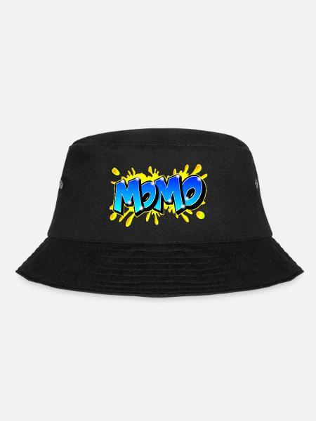 Graffiti Name MOMO druckbar auf alles - Bucket Hat - Schwarz