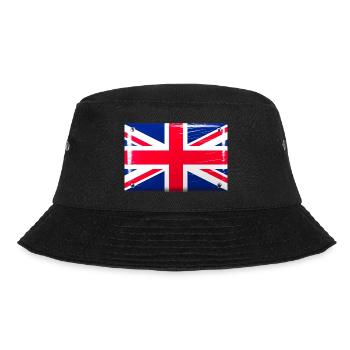 Drapeau de la Grande-Bretagne Drapeau Enseigne en étain Look - Bob - noir - Devant - Lela (165cm)