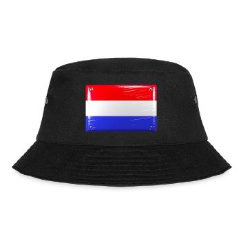 Netherlands Holland Flag Flag Tin Sign Look - Bucket Hat - black - Front - Lela (165cm)