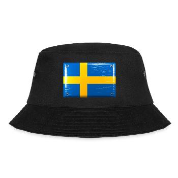 Drapeau de la Suède Drapeau Enseigne en étain Look - Bob - noir - Devant - Lela (165cm)