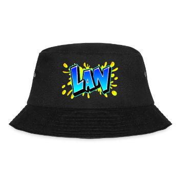 Graffiti "LAN" Printable on any medium! - Bucket Hat - black - Front - Lela (165cm)