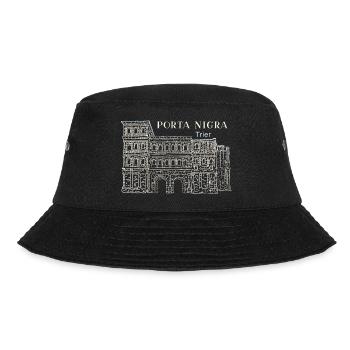 Trier, Porta Nigra Welterbe, Deutschland Zeichnung - Bucket Hat - Schwarz - Vorne - Lela (165cm)