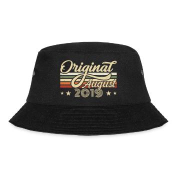 August 2019 Geburtstag August 2019 - Original 2019 - Bucket Hat - Schwarz - Vorne - Lela (165cm)