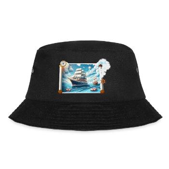 Nautische Segelreise - Bucket Hat - Schwarz - Vorne - Lela (165cm)