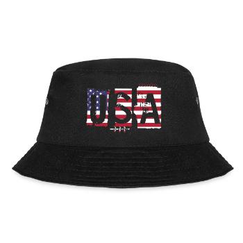 United States in the colors of the American flag flag flag - Bucket Hat - black - Front - Lela (165cm)