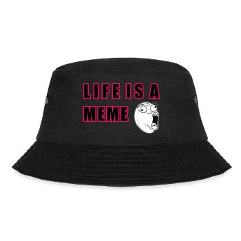 Das Leben ist ein Meme - Bucket Hat - Schwarz - Vorne - Lela (165cm)