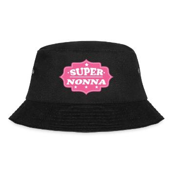 SUPER NONNA - Bucket Hat - black - Front - Lela (165cm)