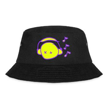 tête de DJ cool écoutant de la musique visage de fête griffonné - Bob - noir - Devant - Lela (165cm)