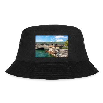 Industriedenkmal Kraftwerk Niagarafälle - Bucket Hat - Schwarz - Vorne - Lela (165cm)