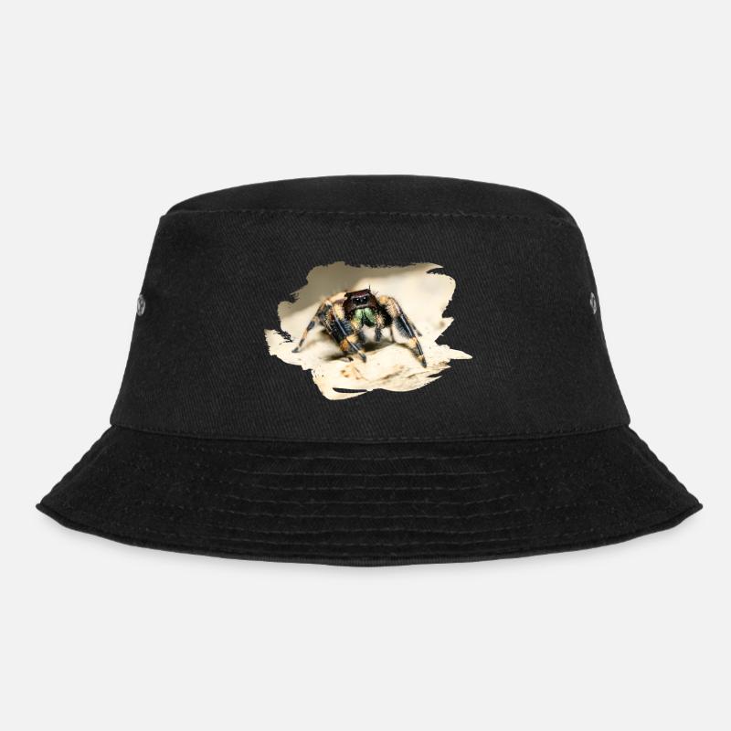 phidippus otiosus jumping spider, spring spinne - Bucket Hat - Schwarz