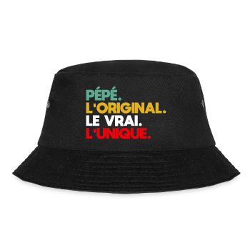Opa Das Original Das Echte Das Einzigartige Geschenk - Bucket Hat - Schwarz - Vorne - Lela (165cm)