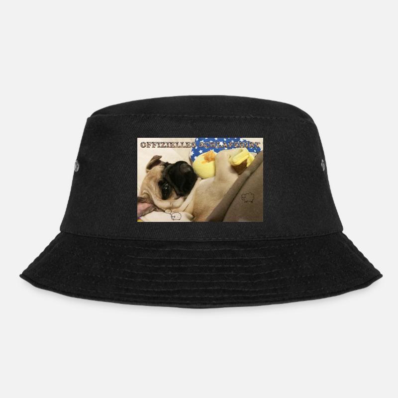 Schäfchen Plüschtier mit US Flagge Design - Bucket Hat - Schwarz