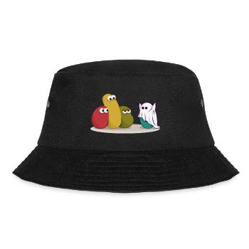 Halloween Ghost Comic Drawing - Bucket Hat - black - Front - Lela (165cm)