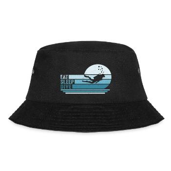 Eat Sleep dive - Bucket Hat - Schwarz - Vorne - Lela (165cm)