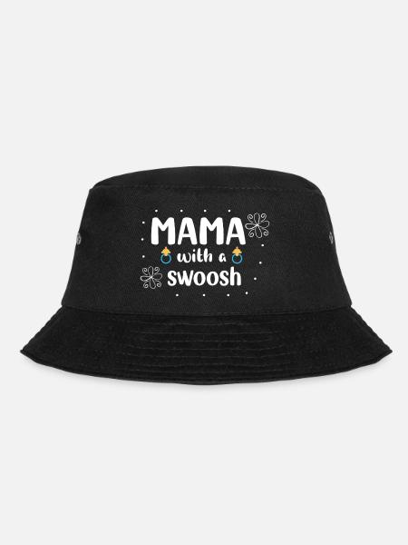 "Mama White Aswooh - Bucket Hat - black