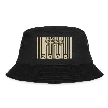 Jahrgang 2008 Barcode 2008: Jahr 2025. - Bucket Hat - Schwarz - Vorne - Lela (165cm)