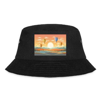 Heißluftballons - Bucket Hat - Schwarz - Vorne - Lela (165cm)