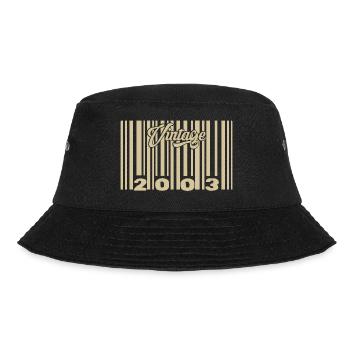 Jahrgang 2003 Barcode 2003: Jahr 2025. - Bucket Hat - Schwarz - Vorne - Lela (165cm)