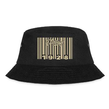 Vintage 1928 Barcode 1928: Year 2025. - Bucket Hat - black - Front - Lela (165cm)