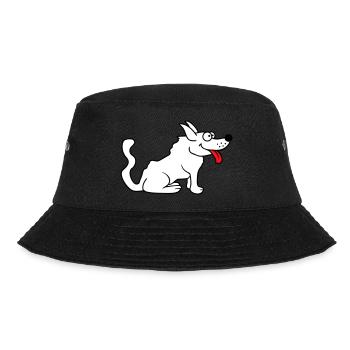 Dear dog sticks out his tongue happily - Bucket Hat - black - Front - Lela (165cm)