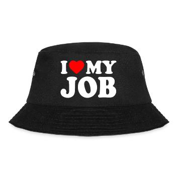 I love my job - Bucket Hat - Schwarz - Vorne - Lela (165cm)