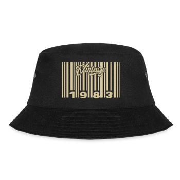 Vintage 1983 Barcode 1983: Year 2025. - Bucket Hat - black - Front - Lela (165cm)