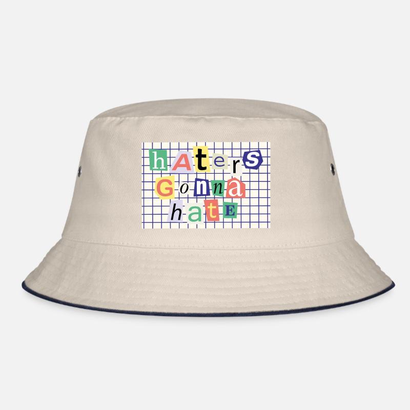 Haters Gonna Hate – Collage-Stil Statement Bucket Hat