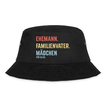 Ehemann Familienvater Mädchen Für Alles (3C) - Bucket Hat - Schwarz - Vorne - Lela (165cm)