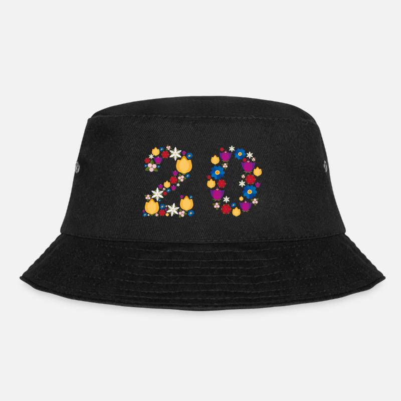 Flowers 20 - Bucket Hat - Schwarz