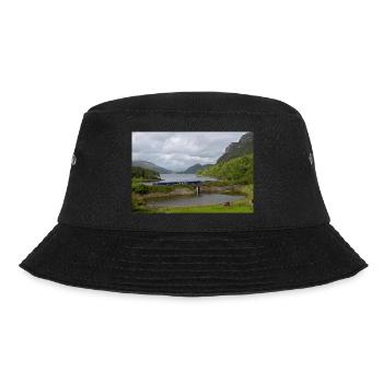 ScotRail train passing Scottish Loch - Bucket Hat - black - Front - Lela (165cm)