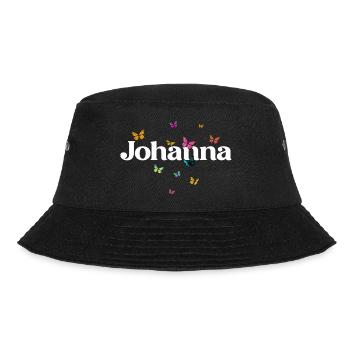 Beautiful girl's name with butterflies JOHANNA - Bucket Hat - black - Front - Lela (165cm)