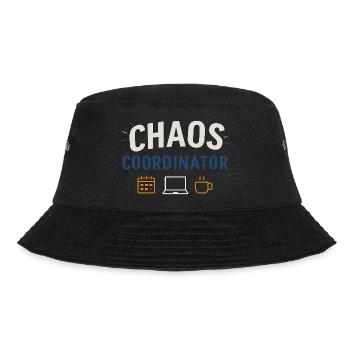 Chaos Coordinator – Lustiges Sprüche Shirt für Elt - Bucket Hat - Schwarz - Vorne - Lela (165cm)
