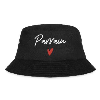 Pate Herz Geschenkidee - Bucket Hat - Schwarz - Vorne - Lela (165cm)