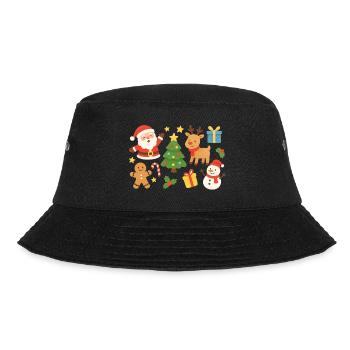Christmas Magic Santa Reindeer Tree - Bucket Hat - black - Front - Lela (165cm)