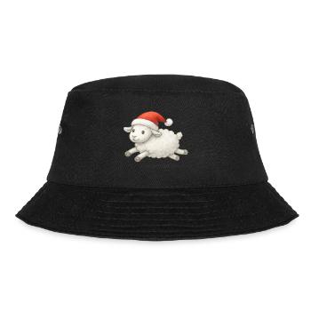 Sheep with Santa hat - Bucket Hat - black - Front - Lela (165cm)