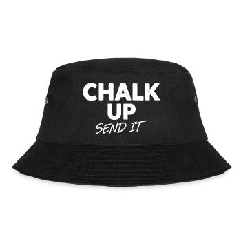 Chalk Up Send It Rock Climbing Fun Quote - Bucket Hat - black - Front - Lela (165cm)