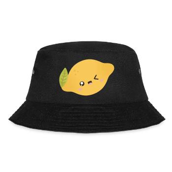 Lemon Kawaii - Bucket Hat - Schwarz - Vorne - Lela (165cm)