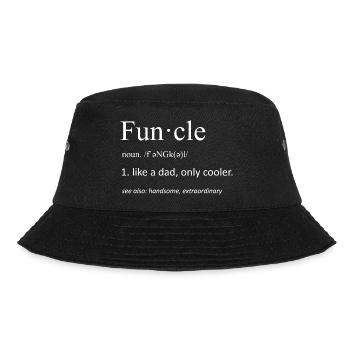 Funcle Definition Funny Uncle Typography Art - Bucket Hat - black - Front - Lela (165cm)