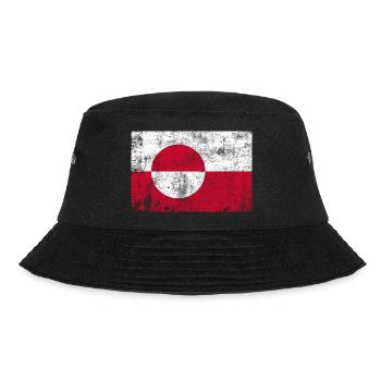 Groenland / Drapeau du Groenland Grunge Rétro Vintage - Bob - noir - Devant - Lela (165cm)