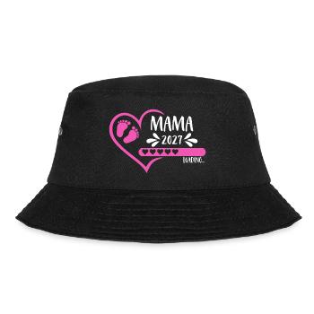 Mom 2027 loading heart baby feet pink pink girl - Bucket Hat - black - Front - Lela (165cm)
