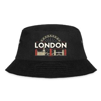 London Skyline und Riesenrad - Bucket Hat - Schwarz - Vorne - Lela (165cm)
