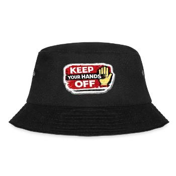 Keep Your Hands Off Respect Boundaries Sticker - Bucket Hat - black - Front - Lela (165cm)