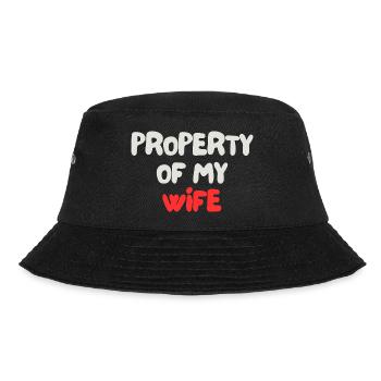 Eigentum meiner Frau - Bucket Hat - Schwarz - Vorne - Lela (165cm)