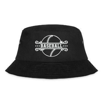 Baseball Ornament Frame Emblem - Bucket Hat - black - Front - Lela (165cm)