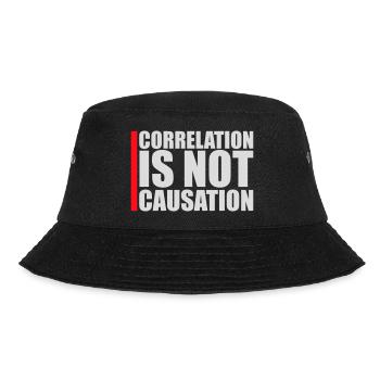 Correlation Is Not Causation Nerd Wissenschaft - Bucket Hat - Schwarz - Vorne - Lela (165cm)