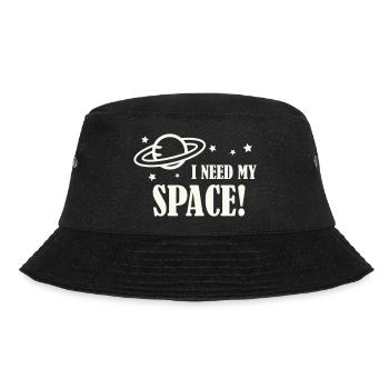 Ich brauche meinen Weltraum! - Bucket Hat - Schwarz - Vorne - Lela (165cm)