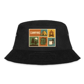 Campfire Nights Patchwork - Bucket Hat - black - Front - Lela (165cm)