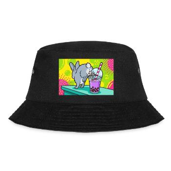 Bubble Tea Boba Drôle de Lapin mignon - Bob - noir - Devant - Lela (165cm)